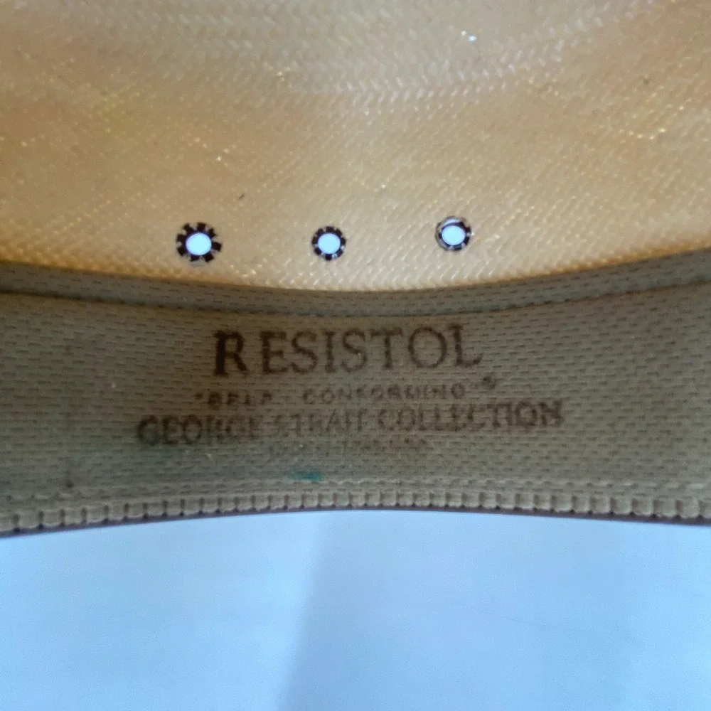 Resistol Mens 7 1/8 George Strait Collection Straw Cowboy Hat Tan Western Rodeo